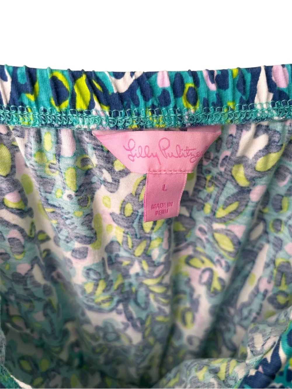 Lilly Pulitzer Strapless Teal Blue Green Print Dress - Picture 4 of 4
